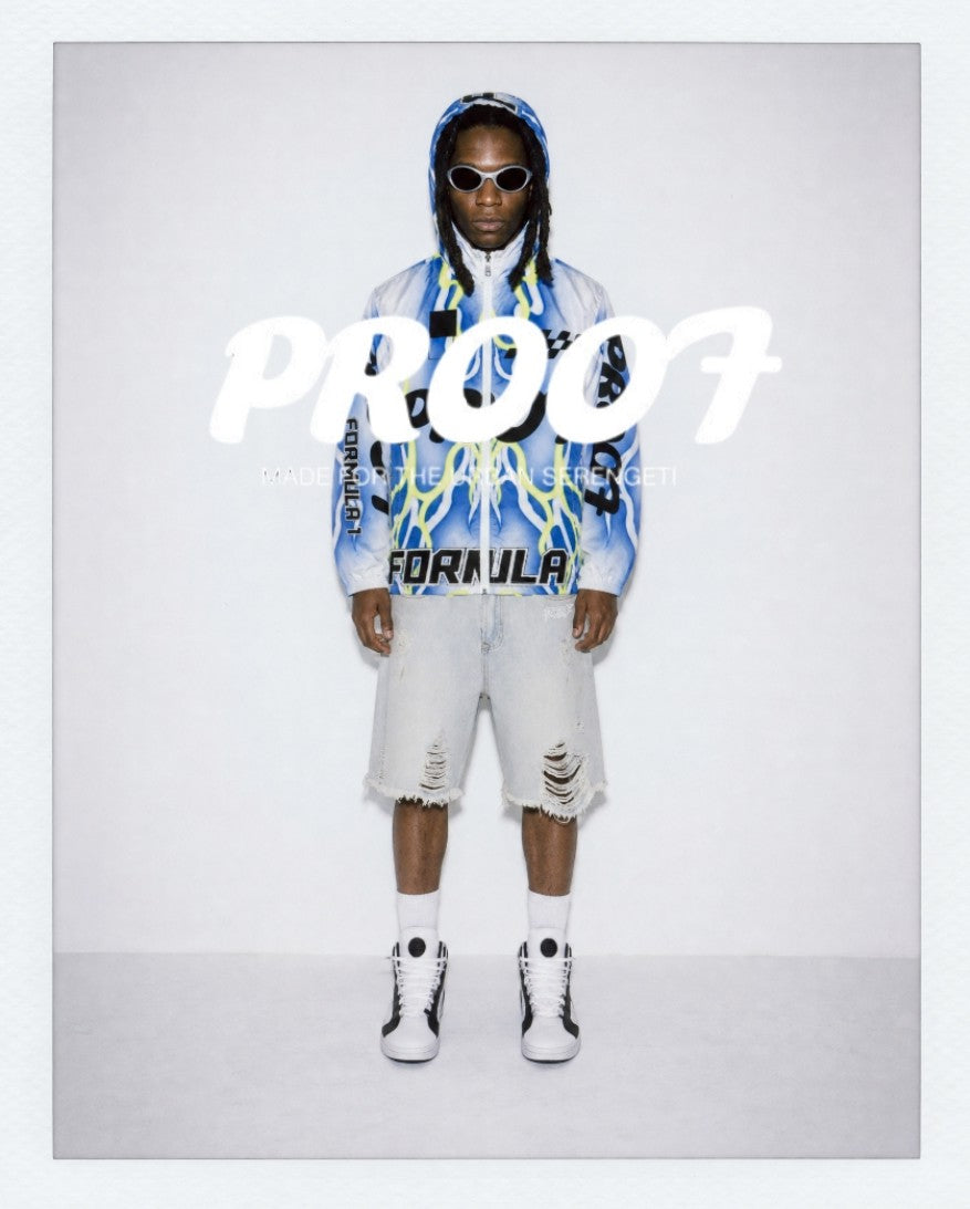 Race on windbreaker