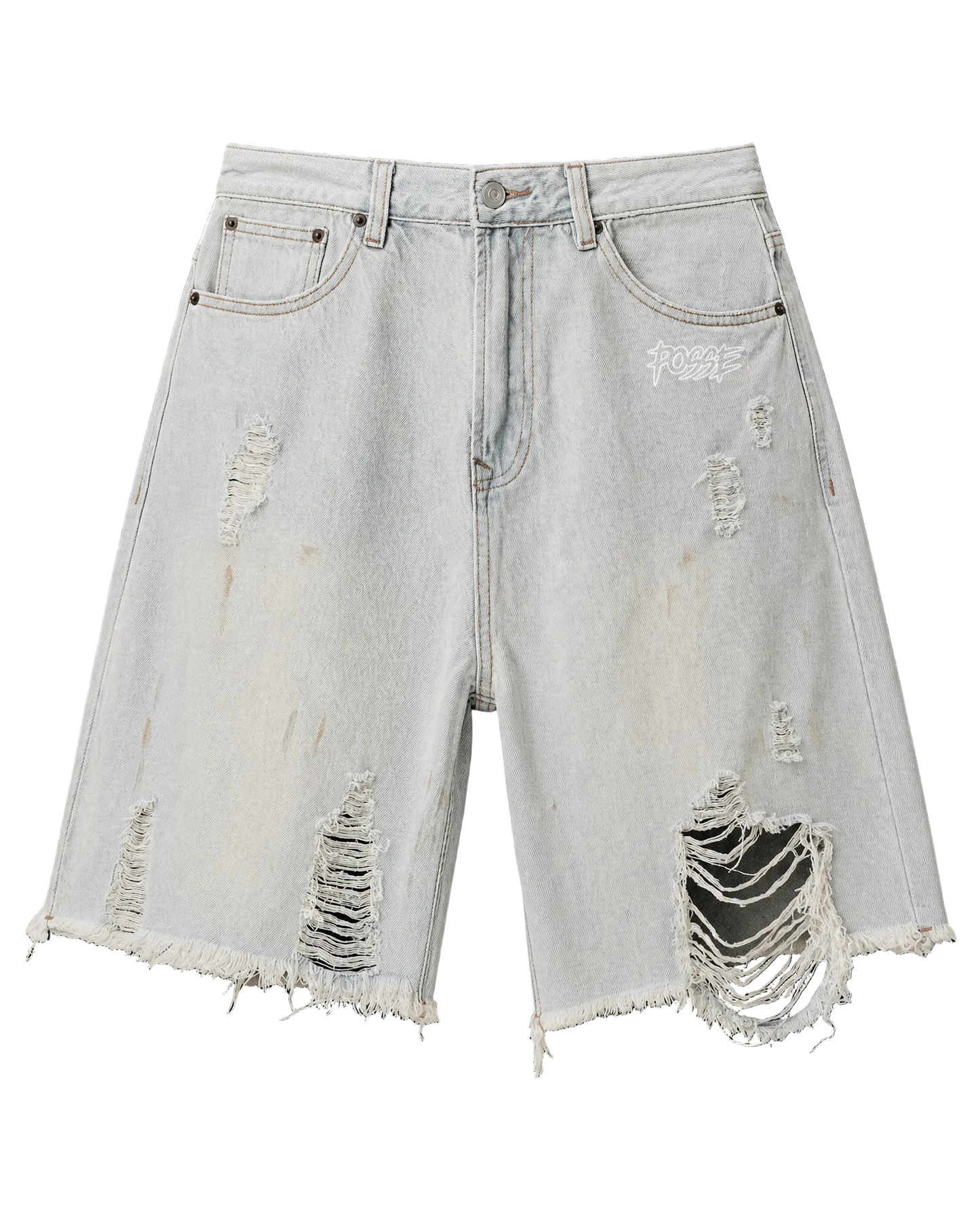 Distressed Denim Shorts