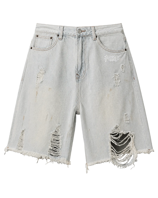 Distressed Denim Shorts