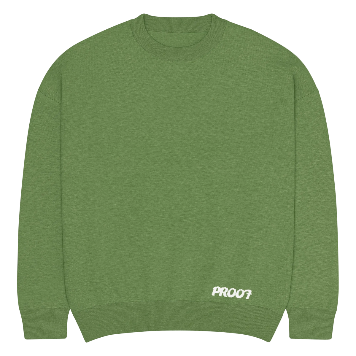 Relaxed fit knitted crew neck sweater