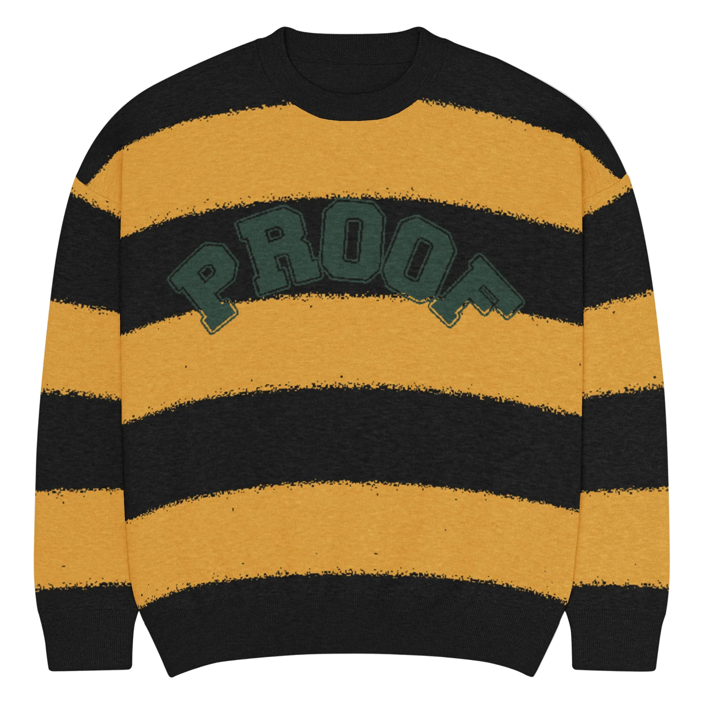 Relaxed fit knitted crew neck sweater