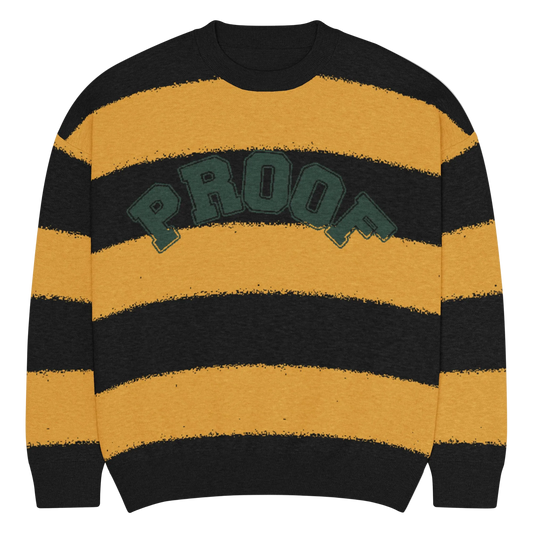 Relaxed fit knitted crew neck sweater