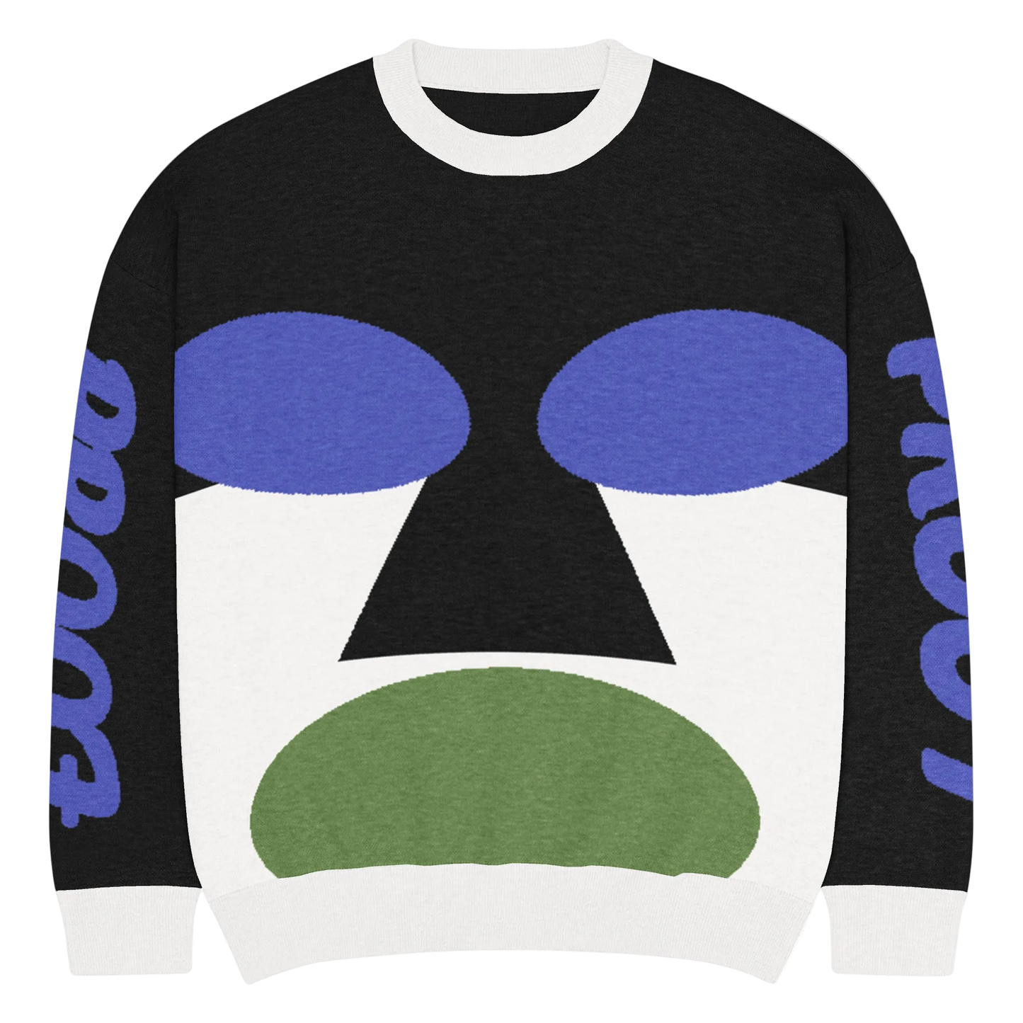 Relaxed fit knitted crew neck sweater