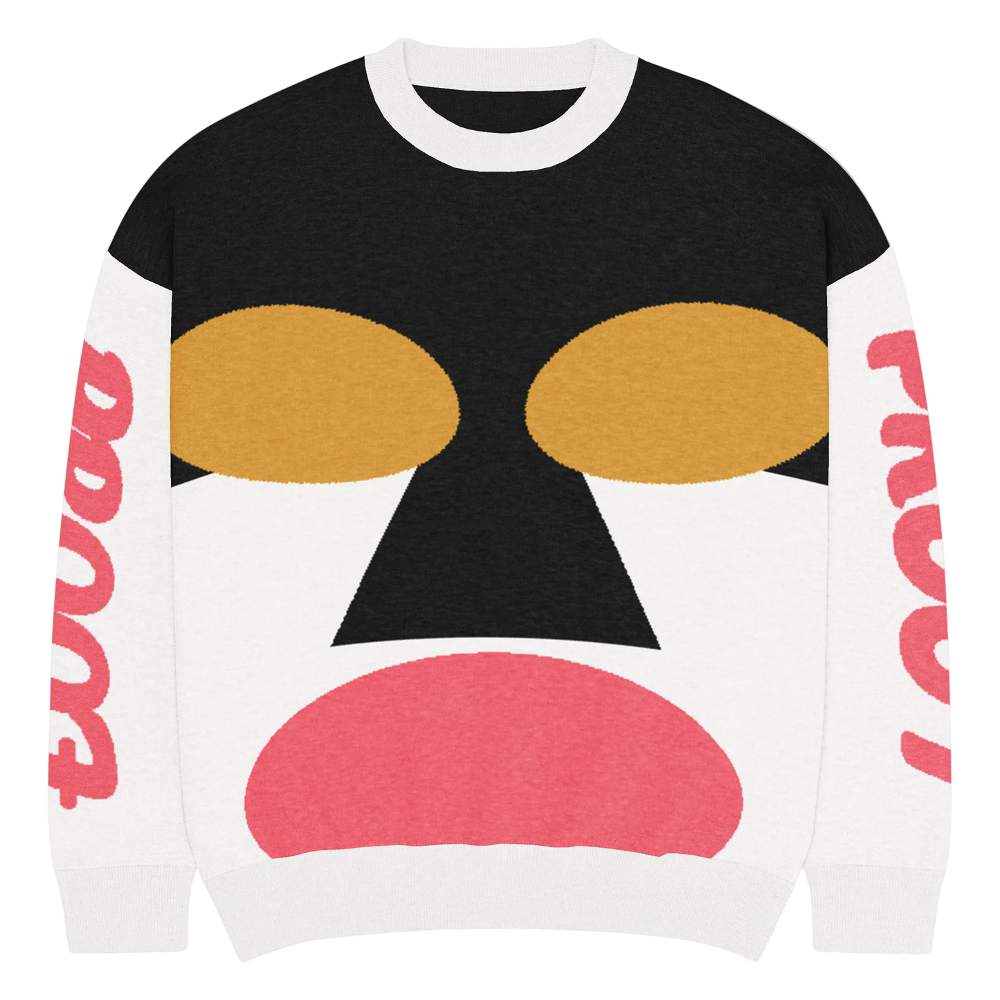Relaxed fit knitted crew neck sweater