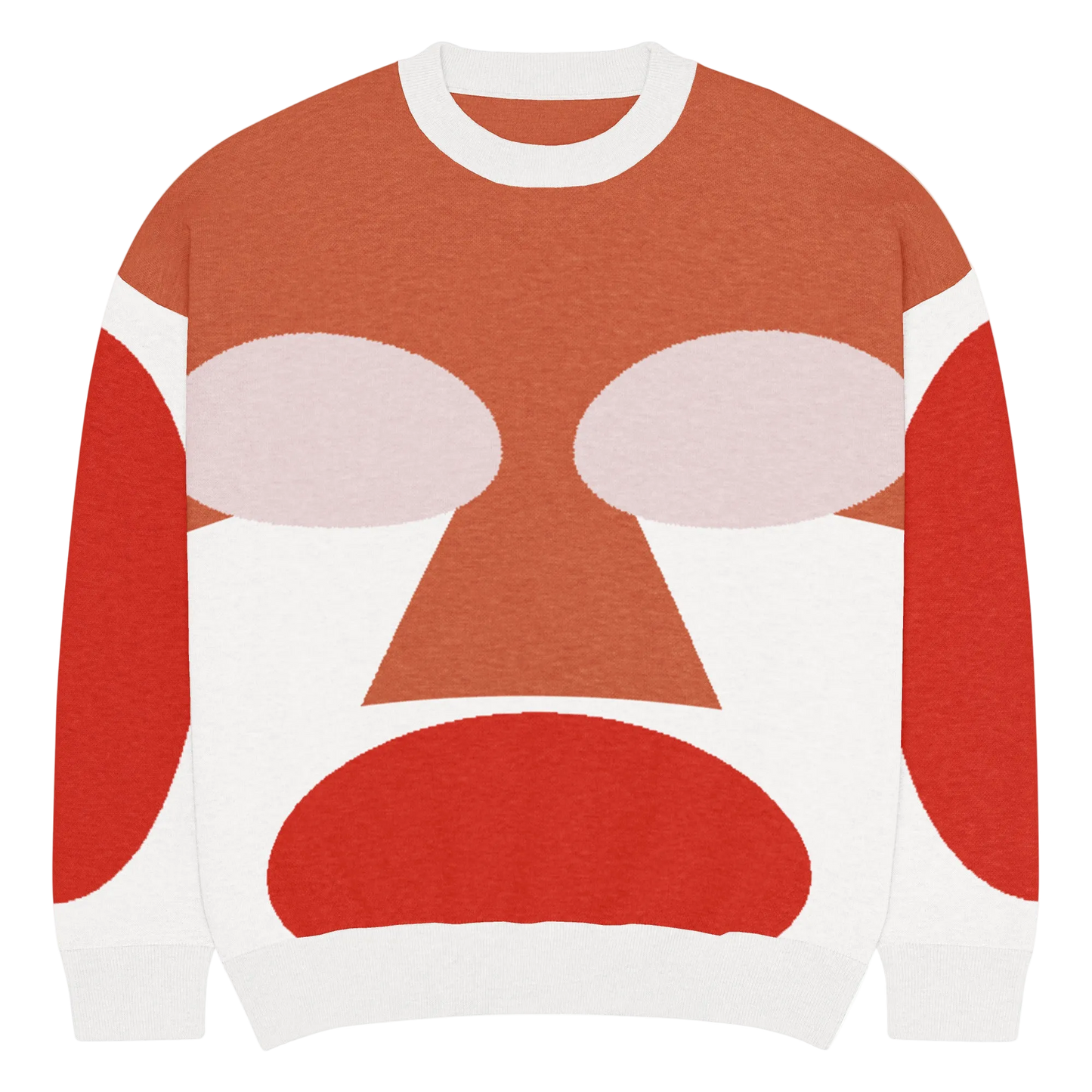 Relaxed fit knitted crew neck sweater